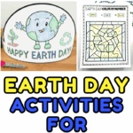Earth Day activities for preschoolers including bingo, scavenger hunt, coloring, crafts, and fine motor worksheets.