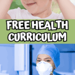 Visuals representing emotional wellness and healthcare topics covered in a free homeschool health curriculum