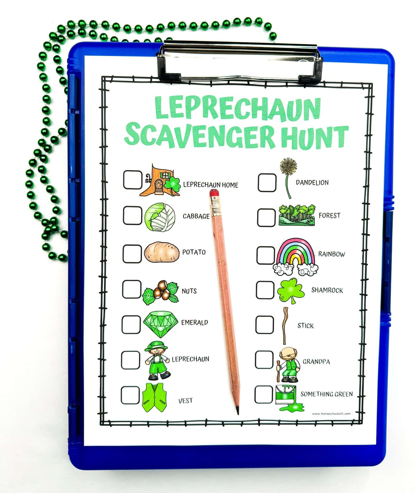 free leprechaun scavenger hunt printable