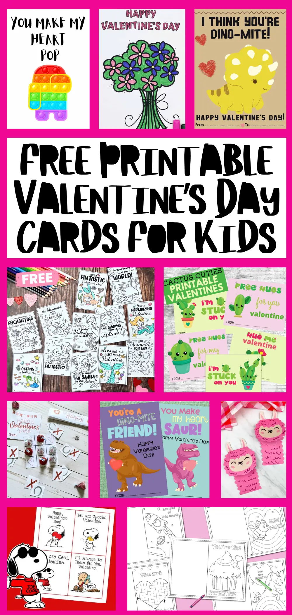 free printable Valentine's Day cards for kids