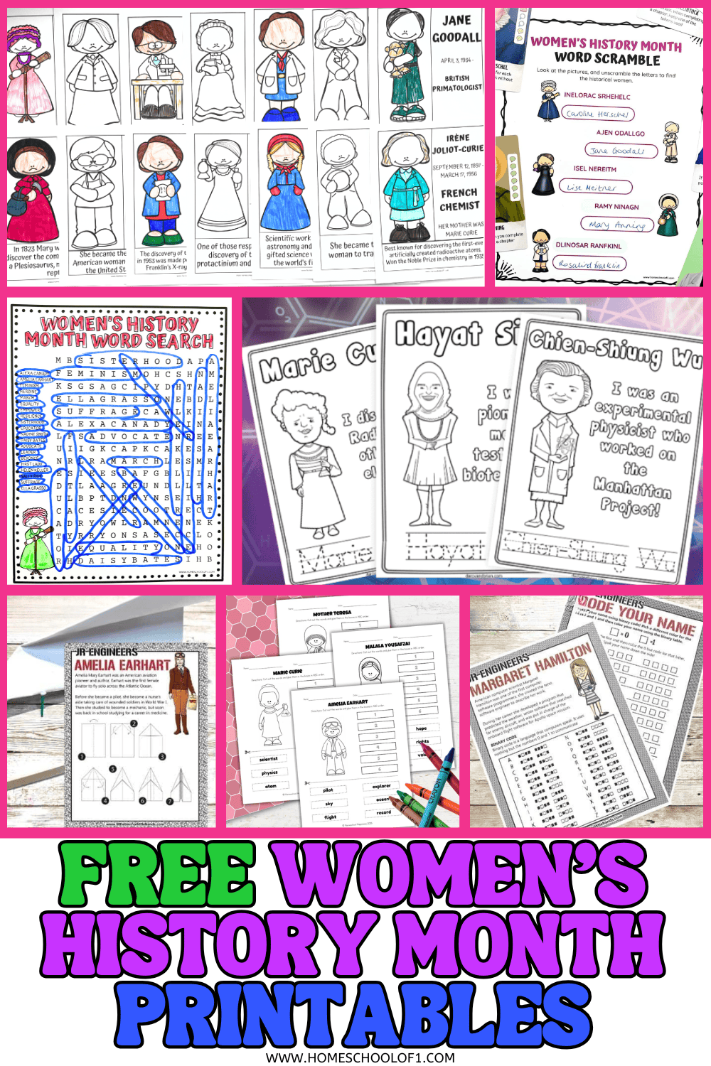Free Women's History Month Printables