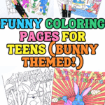 funny coloring pages for teens bunny themed printables