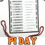 pi day word scramble free printable