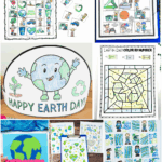 Preschool Earth Day crafts and printable games, featuring coloring pages, scavenger hunts, and hands-on eco-themed activities.