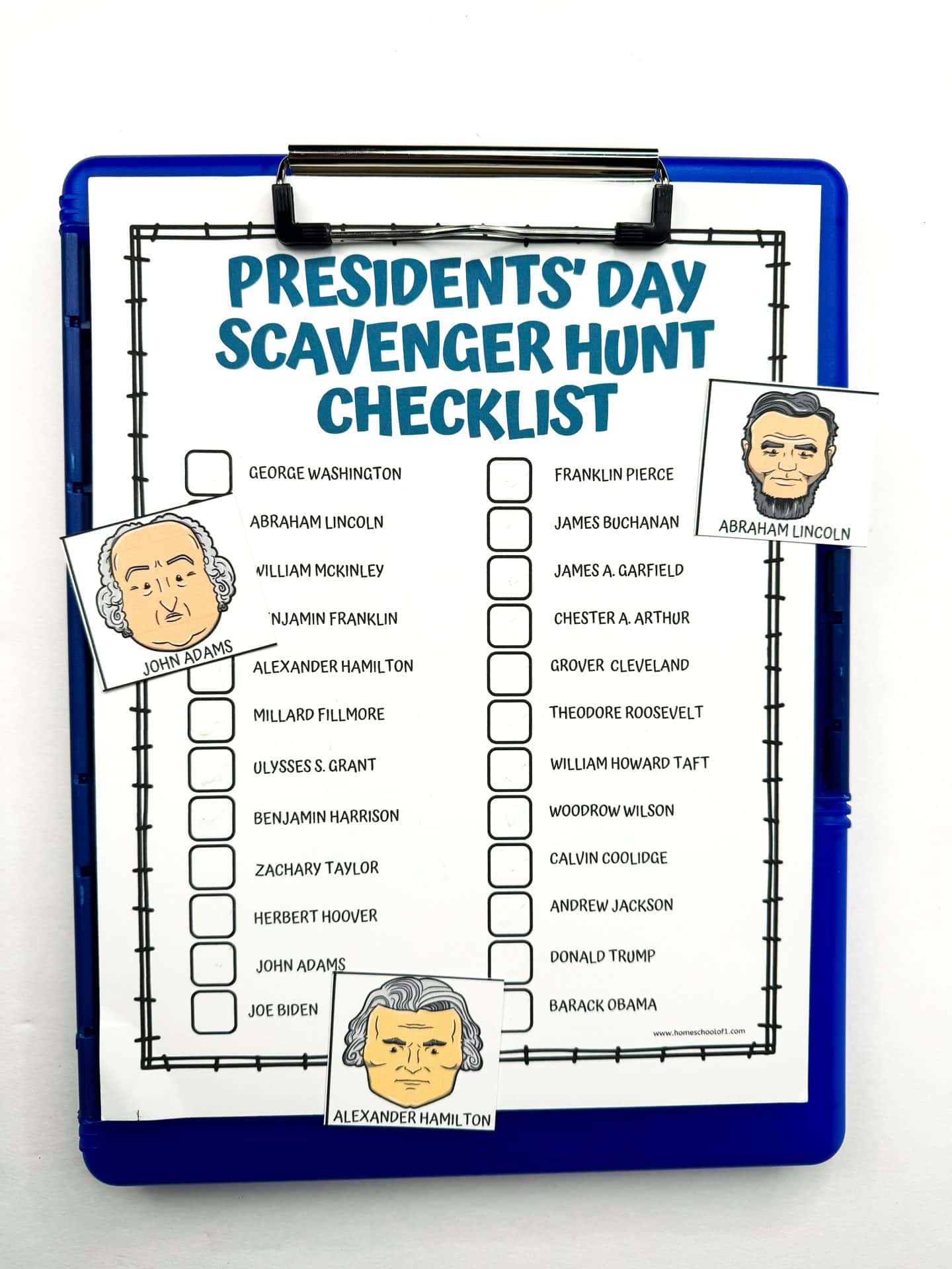presidents day scavenger hunt free printable