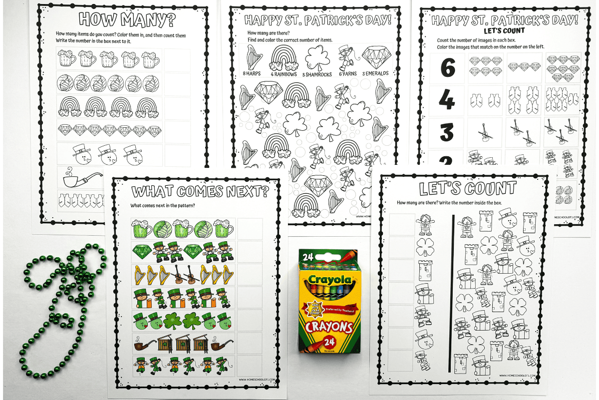 st patricks day math worksheets