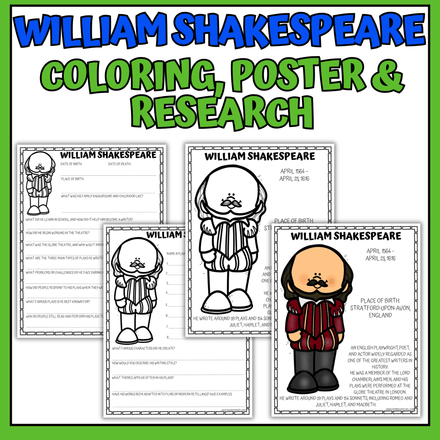 william shakespeare research project