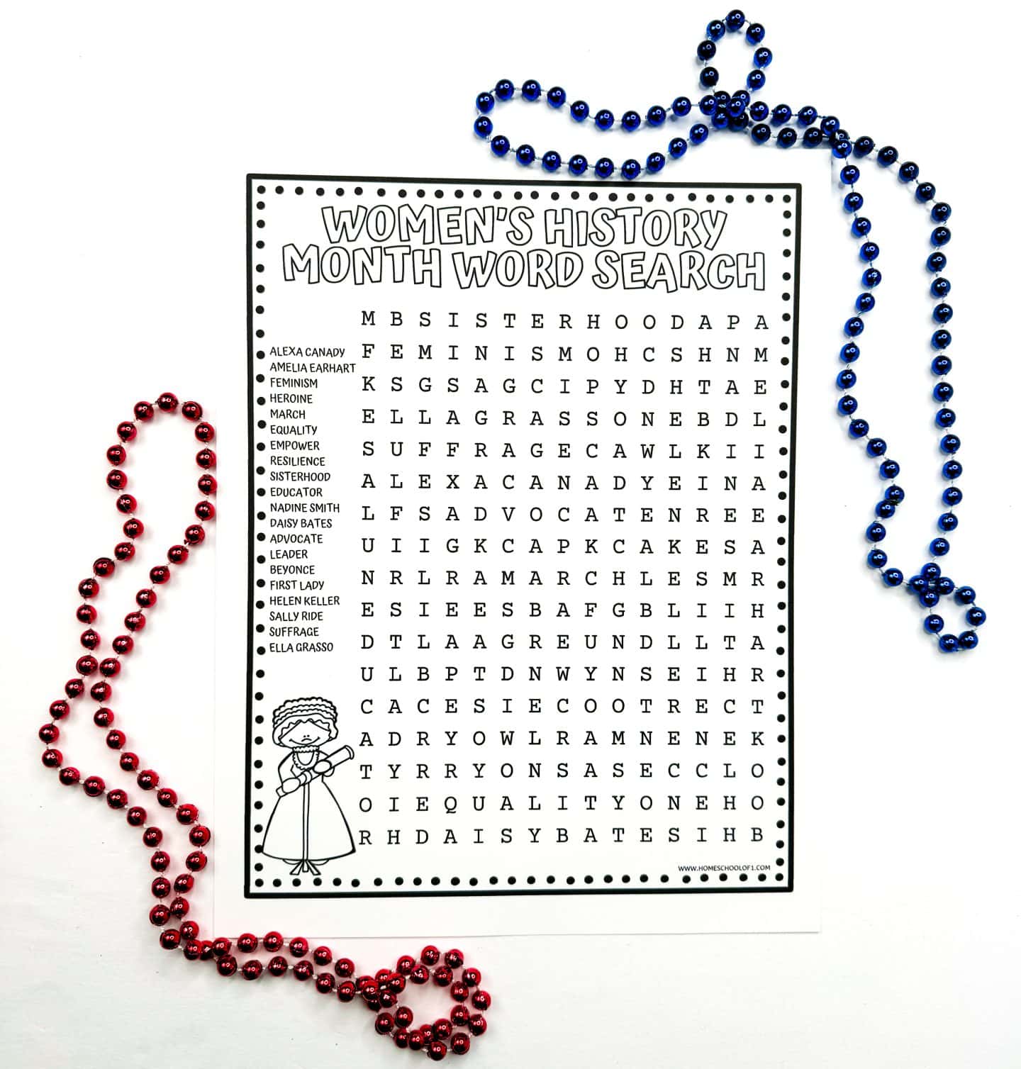 womens history month word search