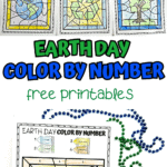 EARTH DAY COLOR BY NUMBER PRINTABLES