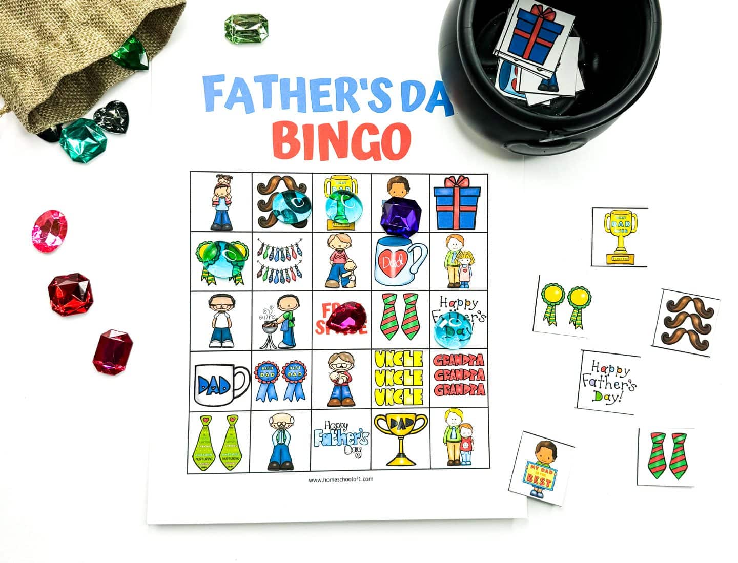 father's day bingo board