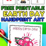 free printable earth day handprint art