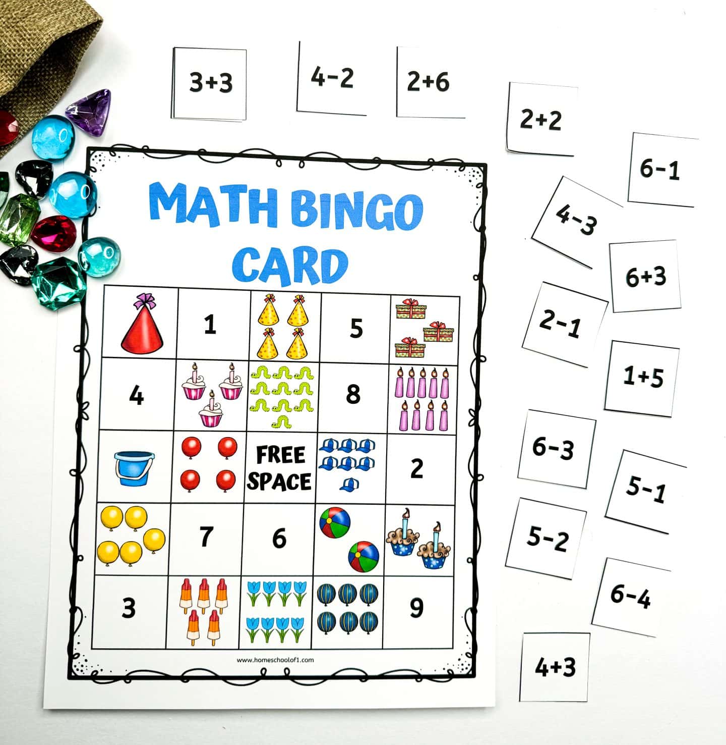 free printable math bingo