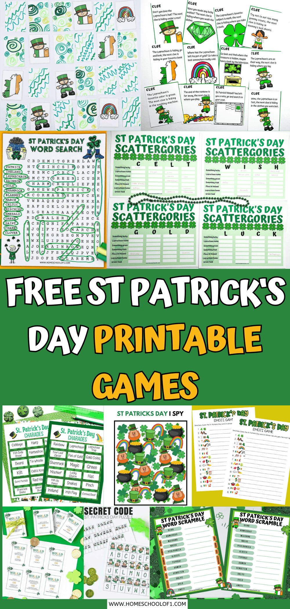 Free Printable St Patrick’s Day Games