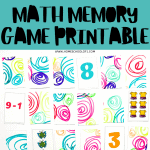 math memory game printable