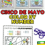 cinco de mayo color by number worksheets