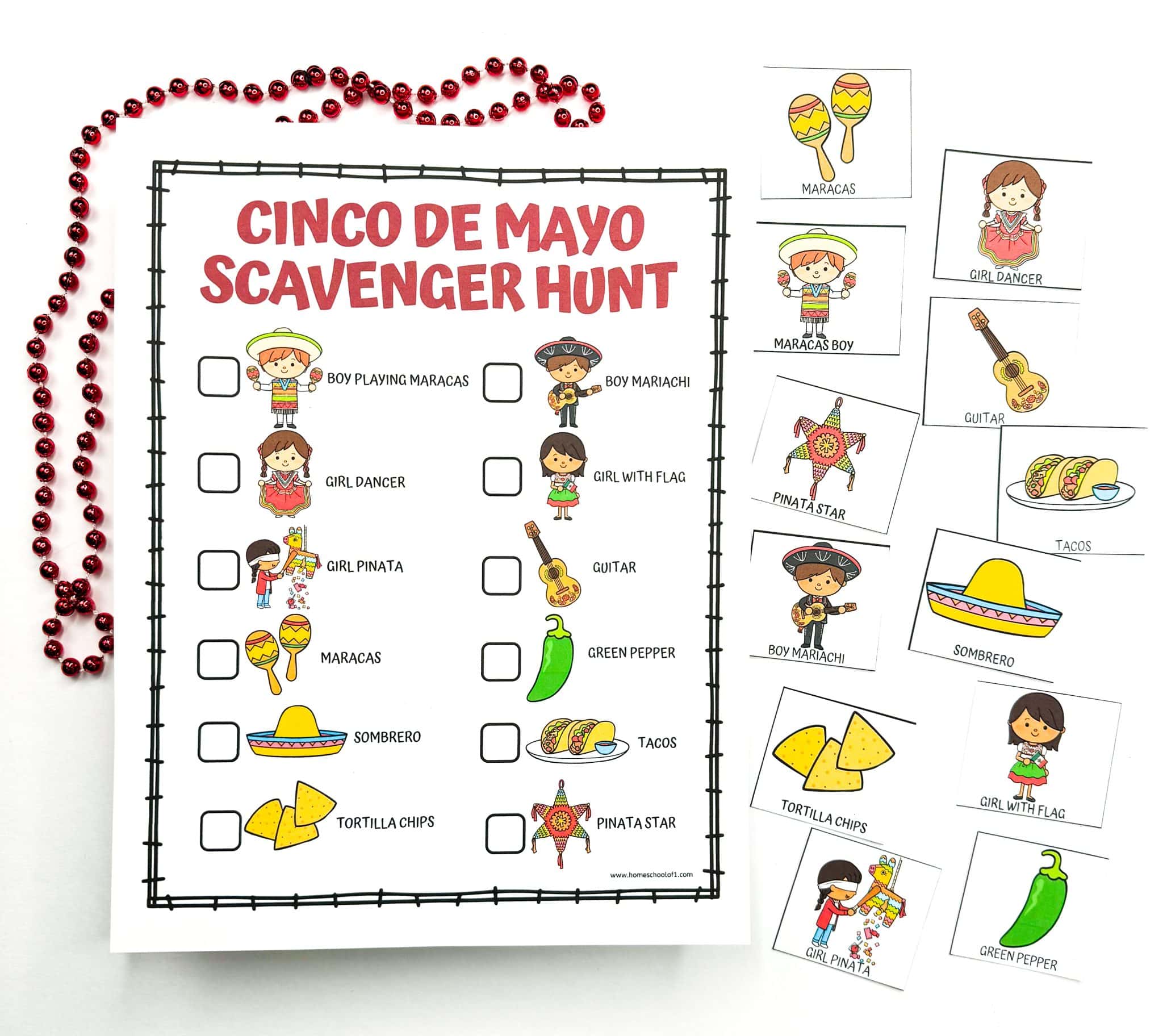 Free Cinco de Mayo Scavenger Hunt Printable for Kids