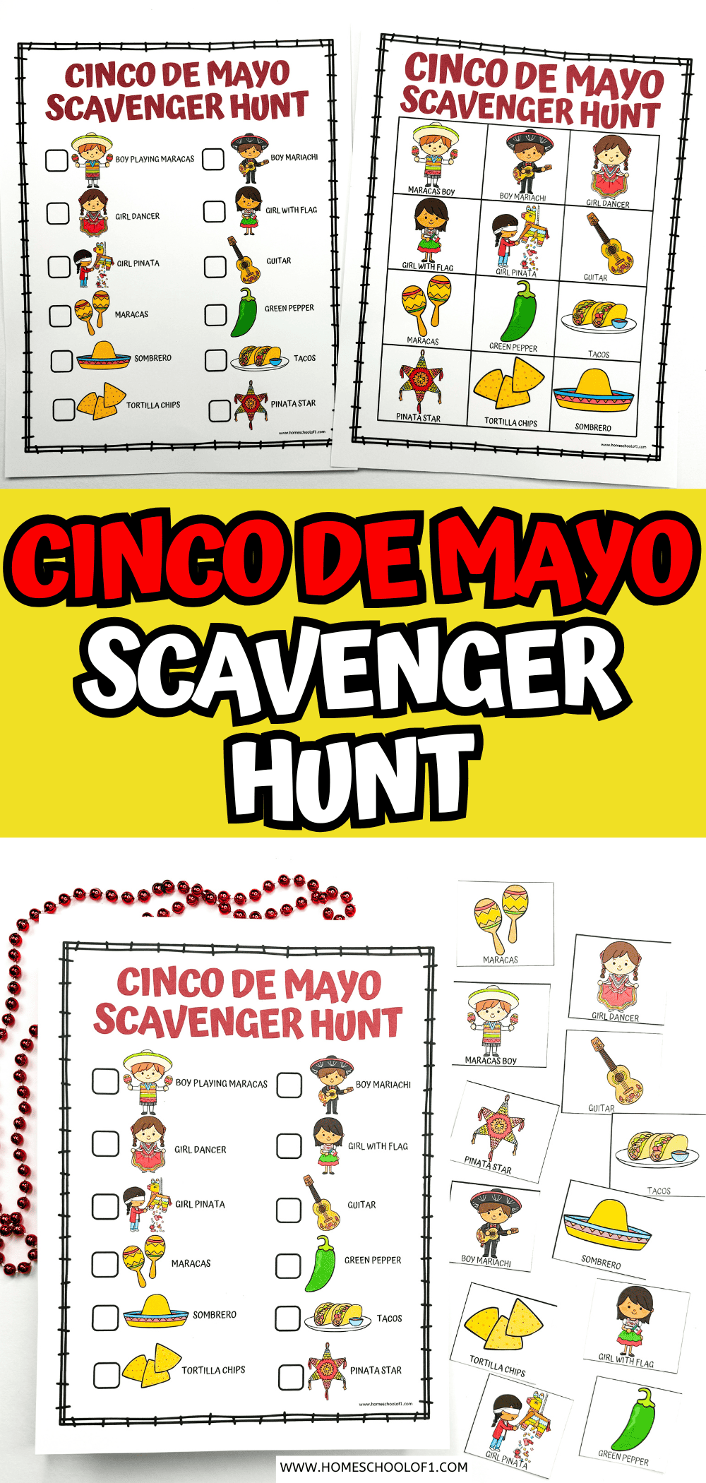 Free Cinco de Mayo Scavenger Hunt Printable for Kids