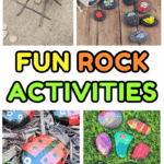 Creative rock activities for preschoolers including storytelling stones, number rocks, and easy rock painting ideas.