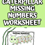 caterpillar missing numbers worksheet