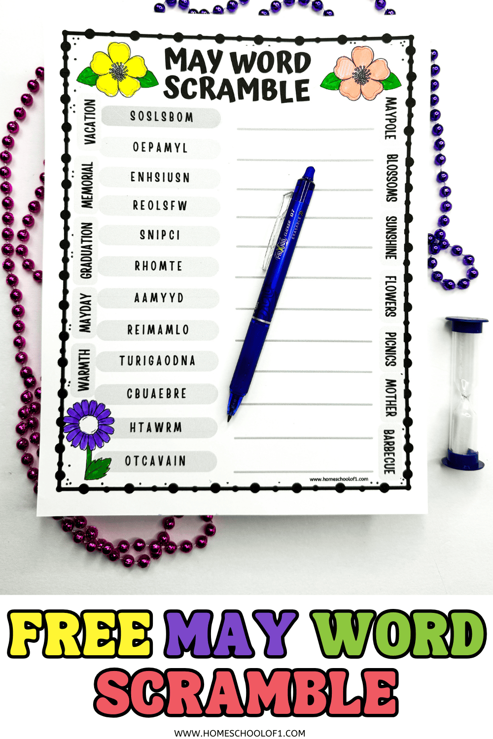 free may word scramble