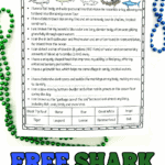 Free shark worksheets for kids featuring a 'Who Am I?' shark facts activity with illustrations of 10 shark species
