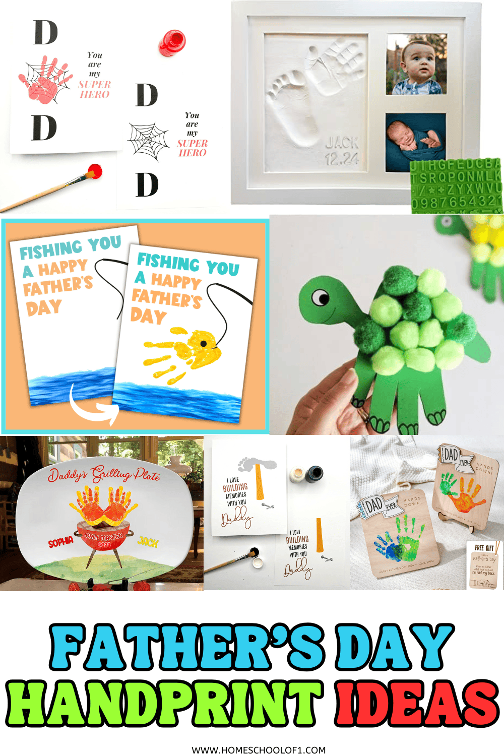 Father’s Day handprint craft ideas with cards, personalized keepsakes, and creative templates for kids to make at home.