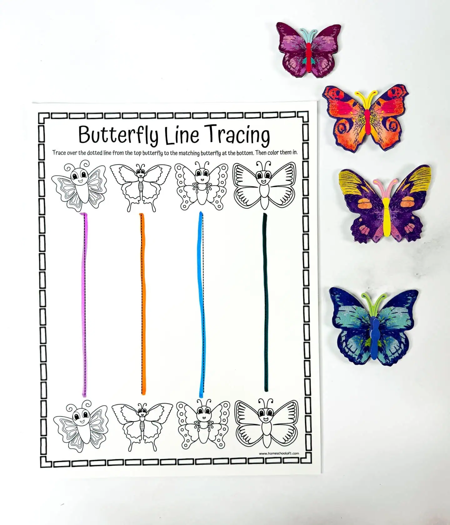 Butterfly Tracing Worksheet (5 Free Printables) Butterfly Tracing Worksheet (5 Free Printables)