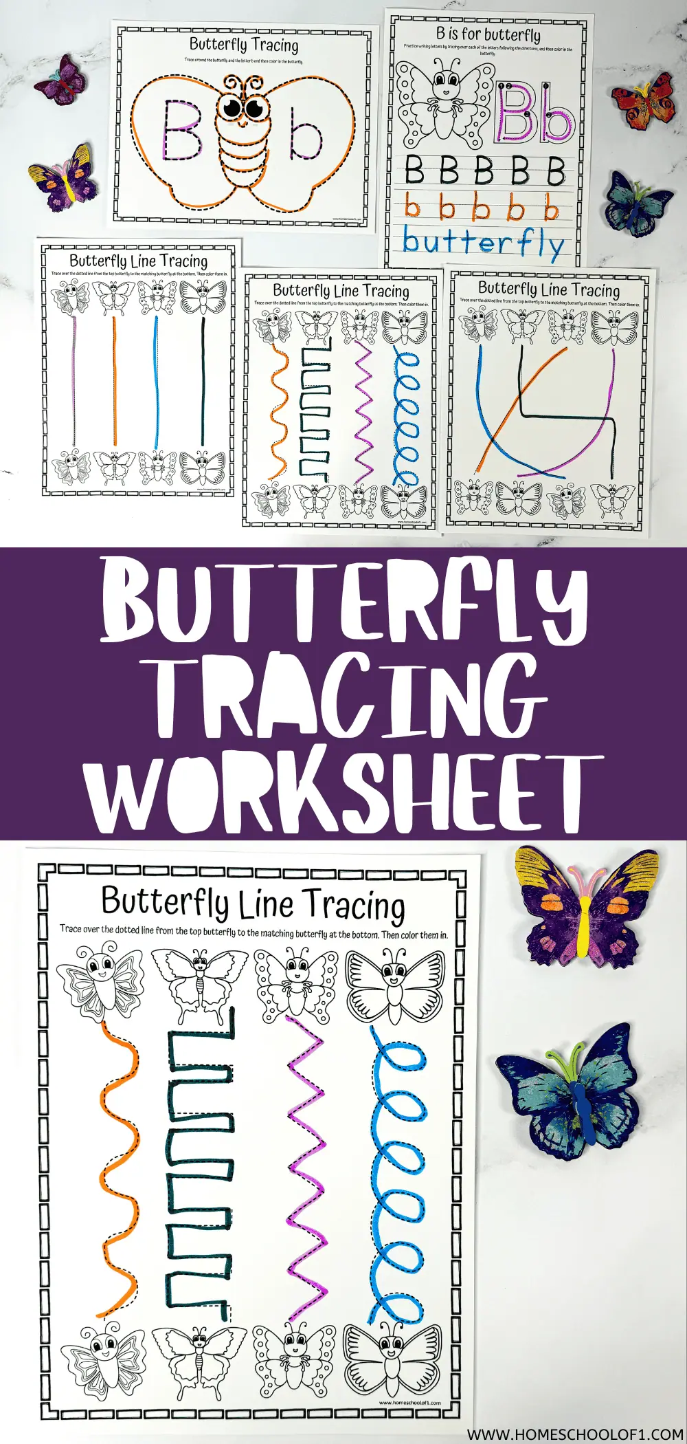 Butterfly Tracing Worksheet (5 Free Printables) Butterfly Tracing Worksheet (5 Free Printables)