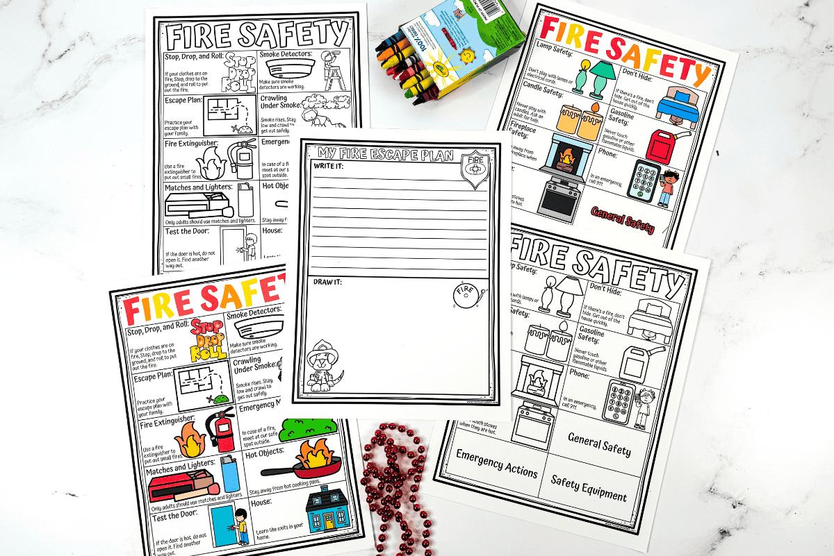 home fire safety worksheet