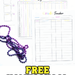 Free homeschool planner PDF with 13 pages including a reading log, timetable, daily planner, and monthly calendar.