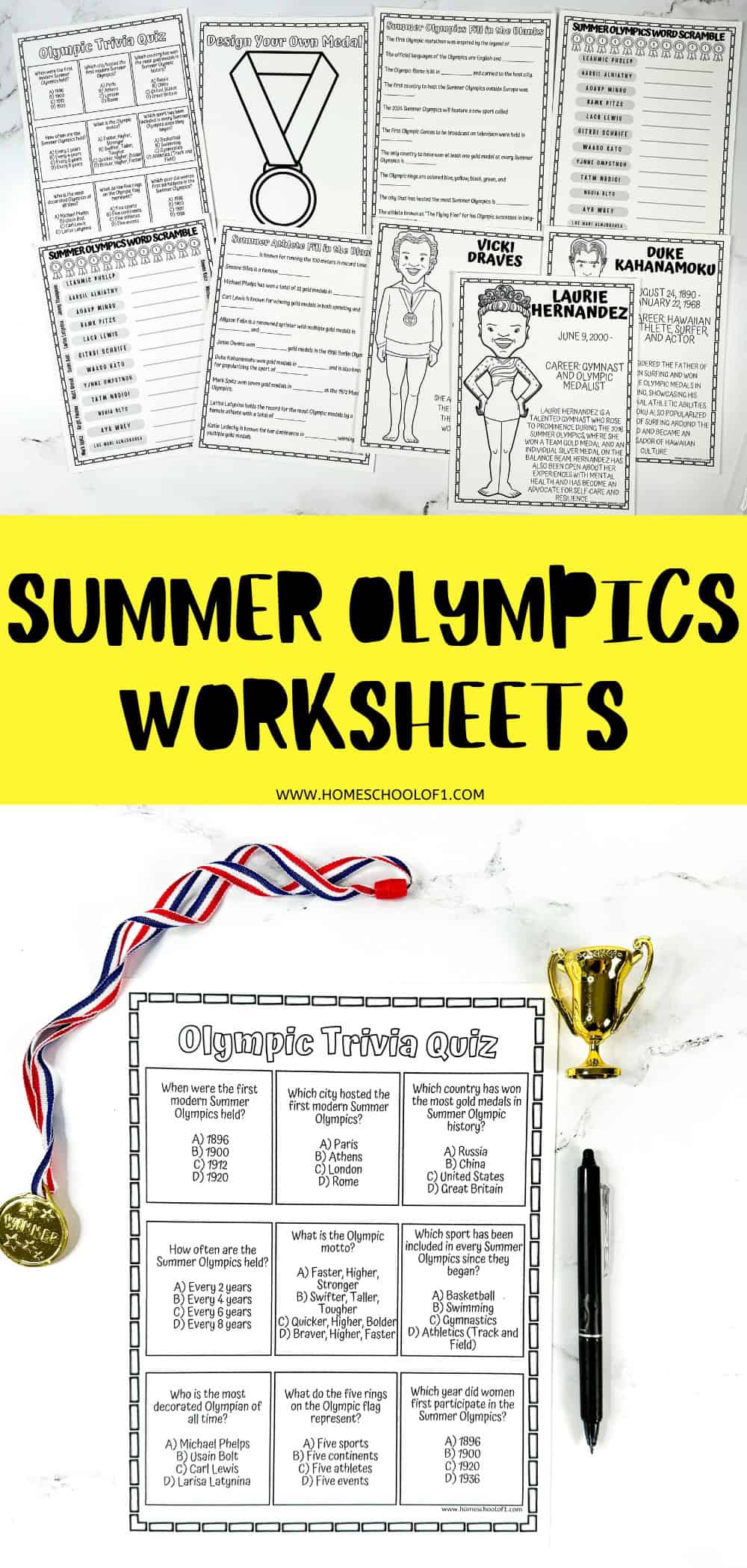 summer olympics worksheet