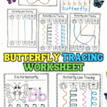 Free butterfly tracing worksheets for preschool featuring line patterns, letter B tracing, and dot-to-dot designs to build fine motor skills.