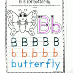Printable butterfly tracing worksheet pack with five designs for preschool fine motor and handwriting practice.