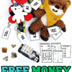 Toy store pretend play and printable money worksheets for free hands-on kindergarten money activities.