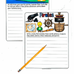 Free printable pirate journal prompts for kids featuring creative story starters and colorful illustrations.