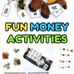 Kindergarten money learning games with coin sorting, play cash, and fun printable worksheets for early math skills.