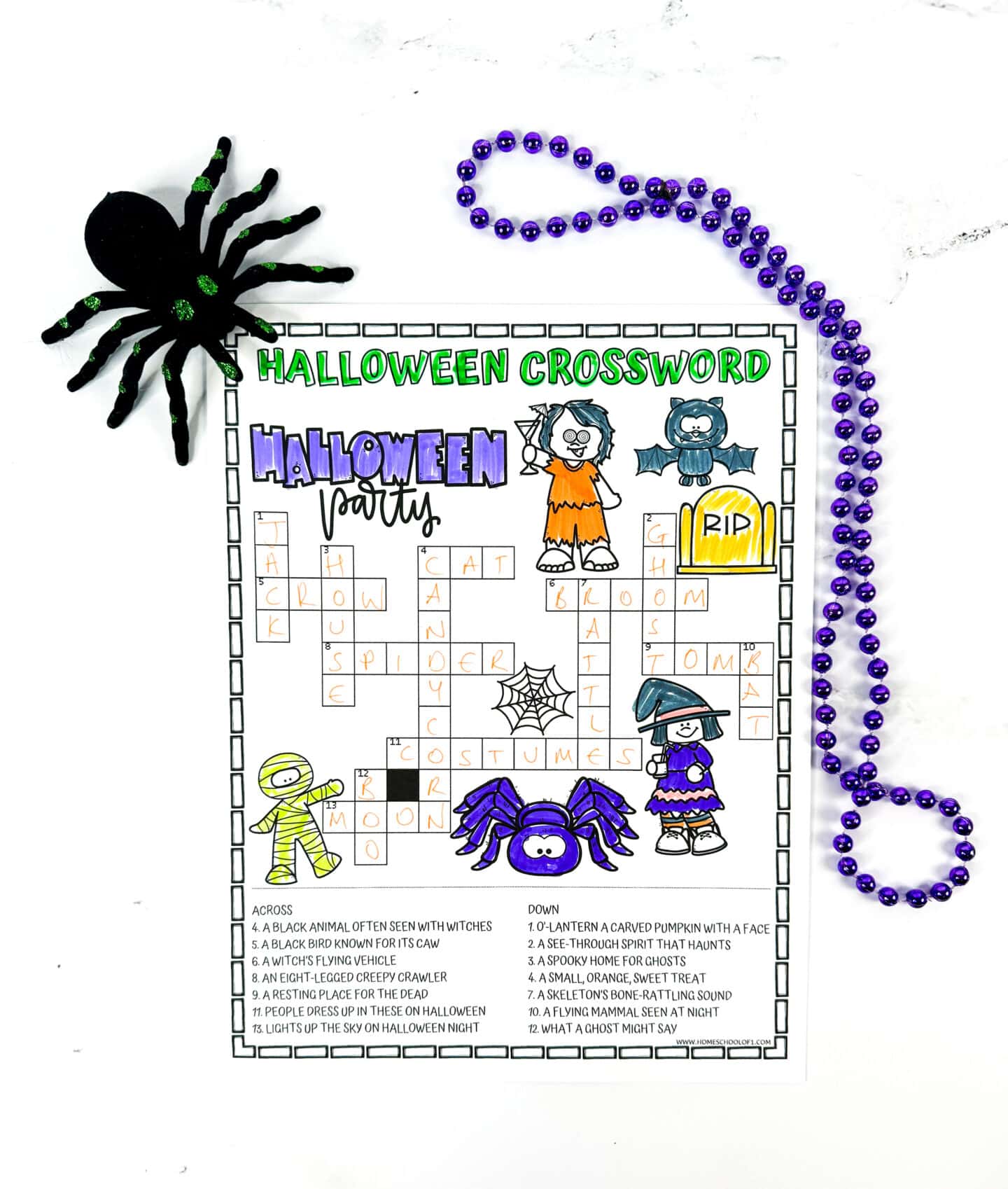 FREE HALLOWEEN CROSSWORD GAME
