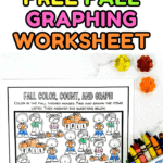Set of three “Fall Color, Count, and Graph” worksheets with various themed images to tally and record in a colorful bar graph.