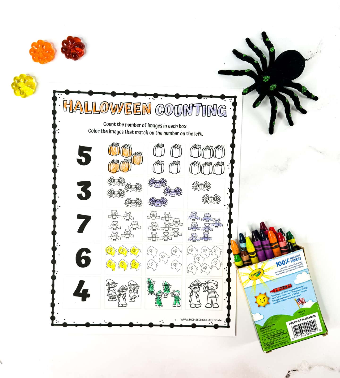 HALLOWEEN COUNTING WORKSHEET