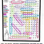 Free Day of the Dead word search printable for kids featuring colorful highlighted answers and themed vocabulary like skull, marigold, and altar.