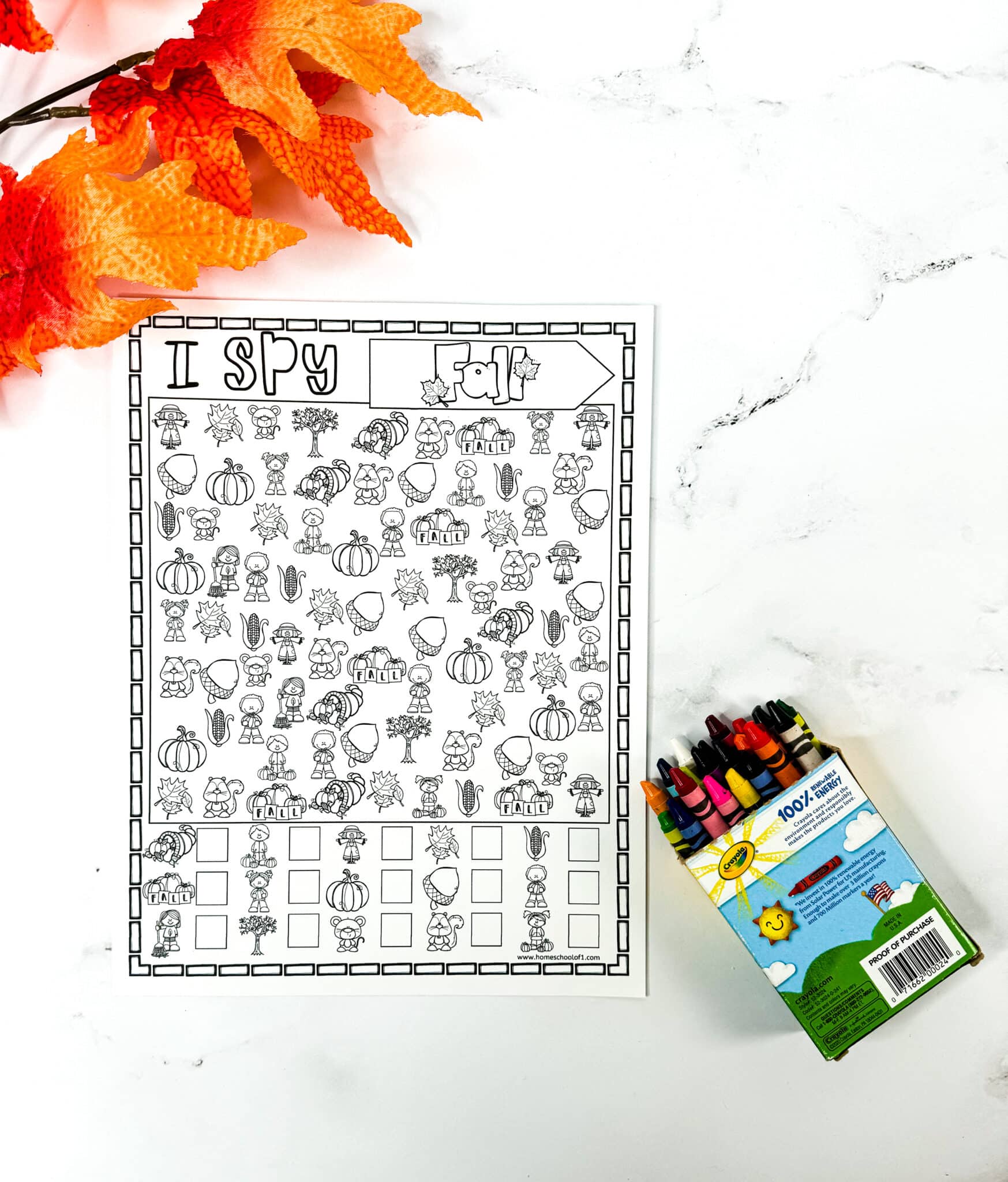 Free Fall I Spy Printable | 3 Fun Autumn Worksheets
