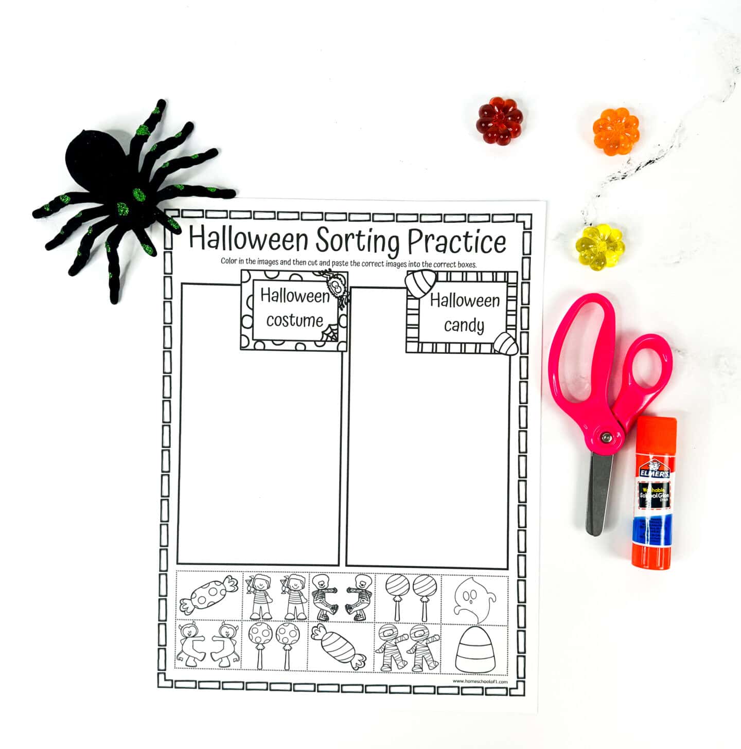 free halloween sequencing worksheet