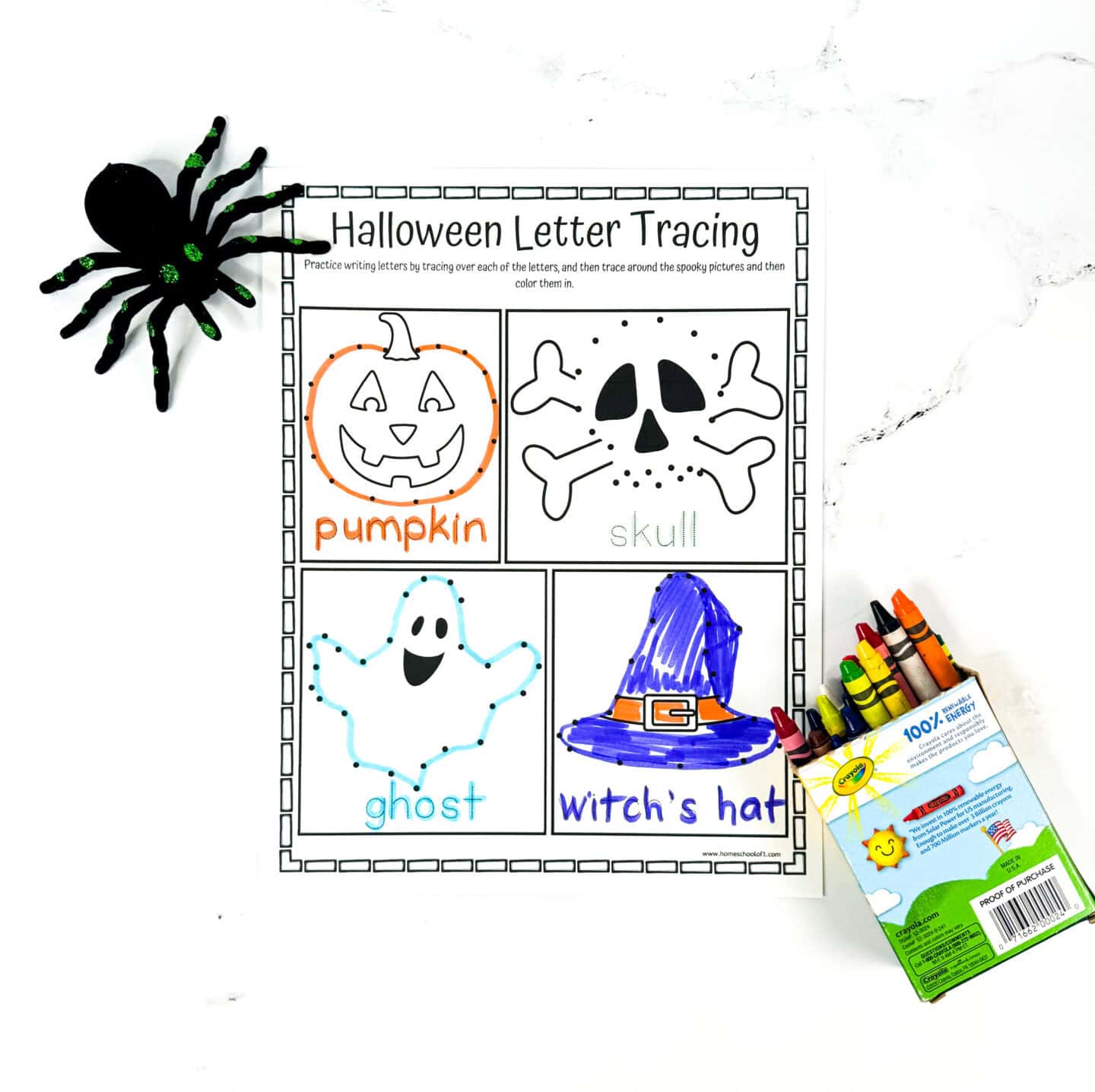 halloween letter tracing worksheet