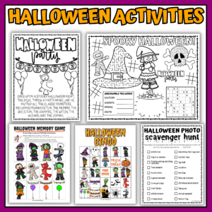 Free Halloween Activity Placemats for Table Fun