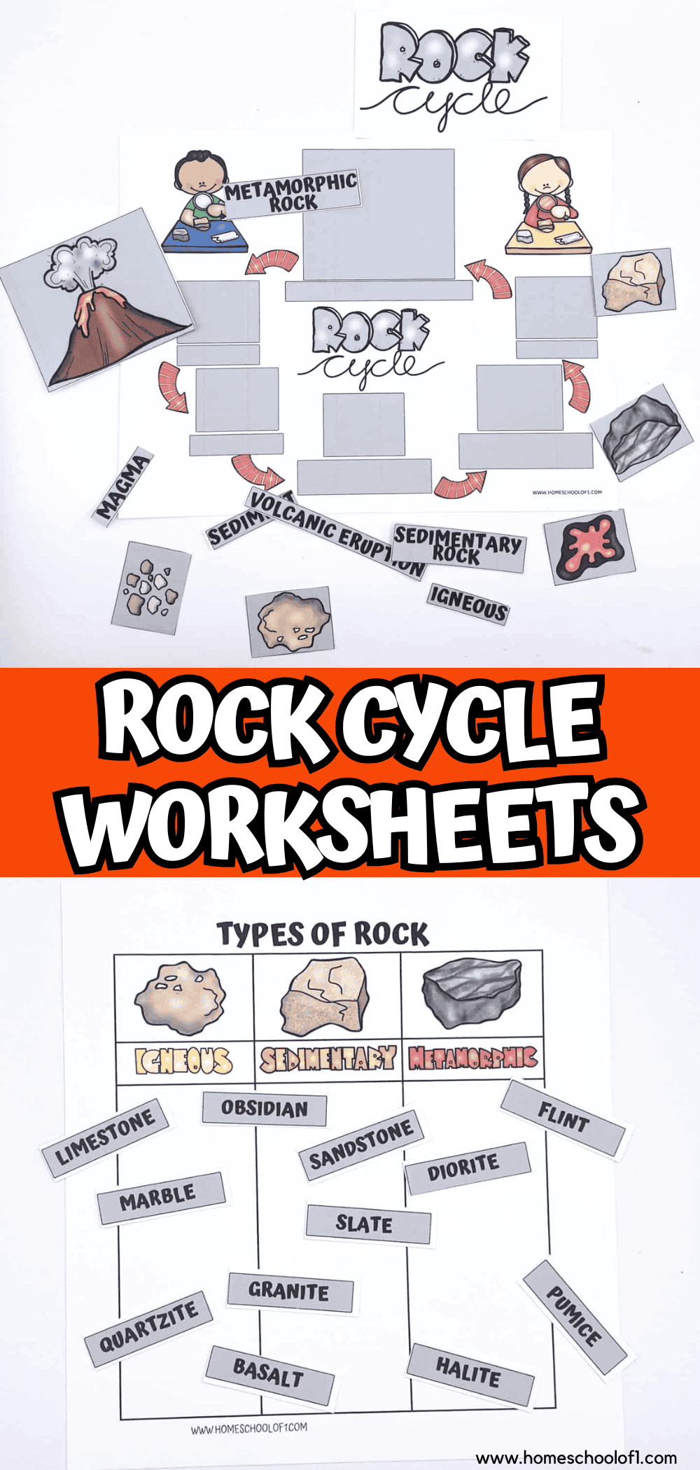 Free Rock Cycle Worksheet for Kids