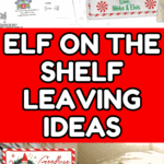 Elf on the Shelf leaving ideas featuring printable goodbye poems and a mirror drawing message for the Elf’s final day.