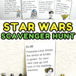 free printable star wars scavenger hunt clues