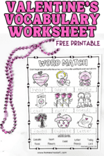 Free Valentine's Day Vocabulary Worksheet