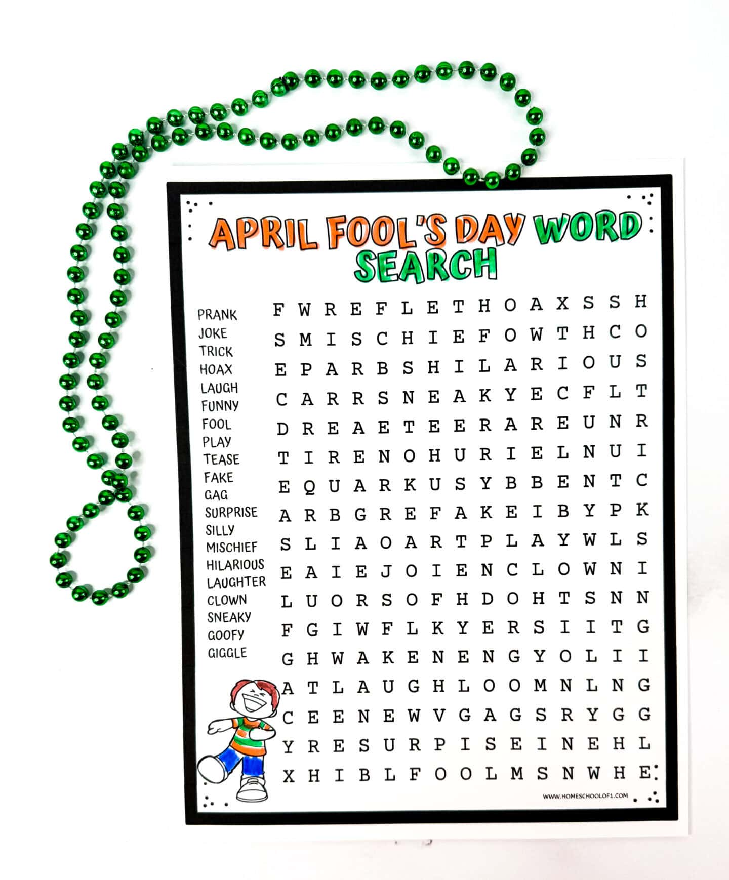 april fools day word search puzzle