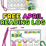 free april reading log printable